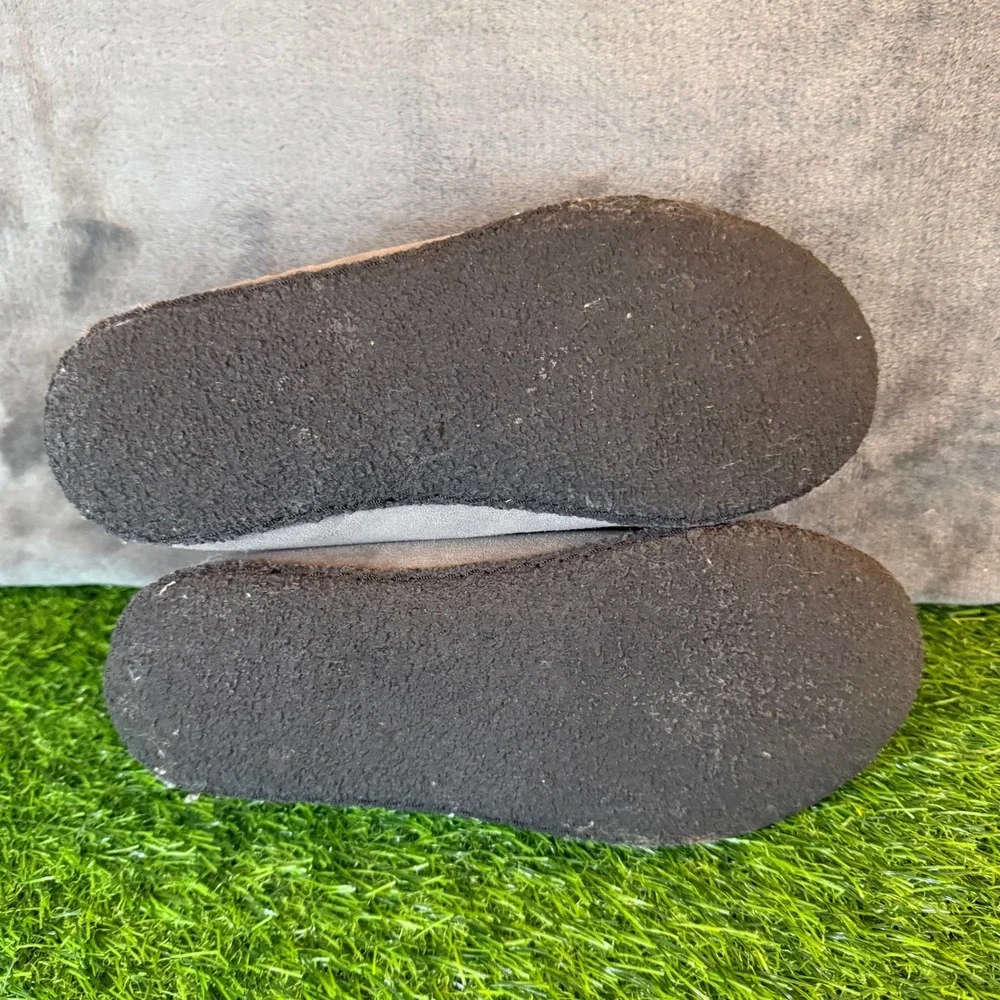Sorel Kids Lanner Ridge II Gray Suede Shearling Lined Clog Slippers Youth Size 5